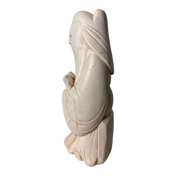 Austin Prod. Inc 1975 Confucius Statue Sculpture Hardstone Chinese Carving 7" - Picture 2 of 10